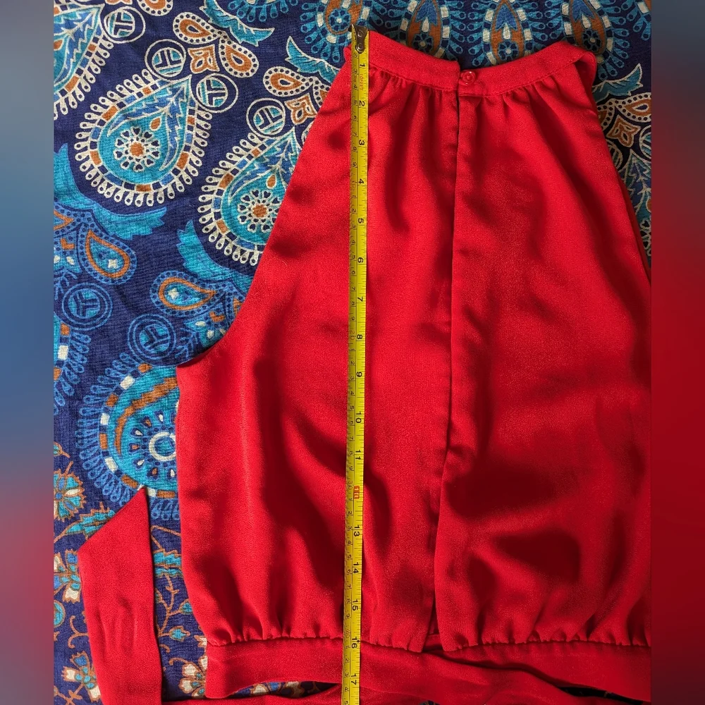 Wilfred | Aritzia Red Patrice Halter Top, Tie Back, Size XS - Picture 7 of 10